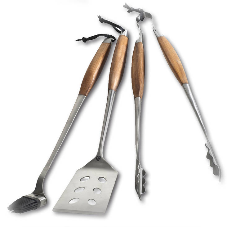 Grillausvälinesarja puulaatikossa 3 osai - Kitchen  - 6410416331171 - 1